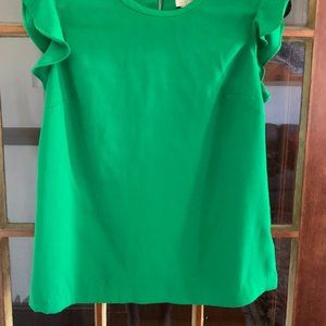 CUTE J. Crew green blouse/top